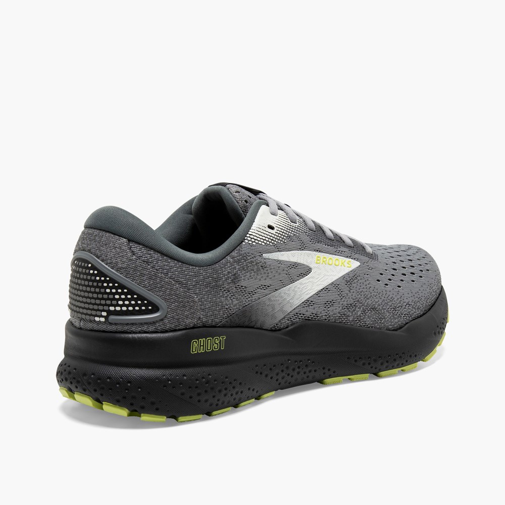 Chaussures Running Route Brooks Ghost 16 Grise Vert Clair Homme | VTU-0093653